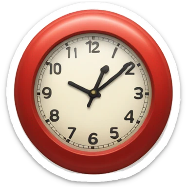 Red clock disney style.  sticker