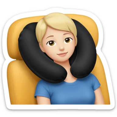 black Travel Neck Pillow sticker