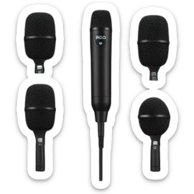 handheld mic black by rode sticker