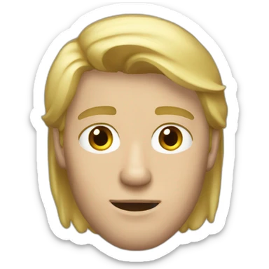 dirty blonde white guy sticker