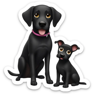 Black dog happy with Tamika’s sticker