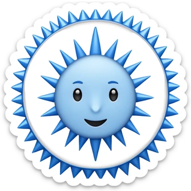 blue tick verification emoji Shape: Circular

Edge: Zigzag / spiky / sunburst / cogwheel sticker