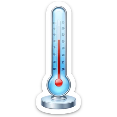 cold ice thermometer sticker
