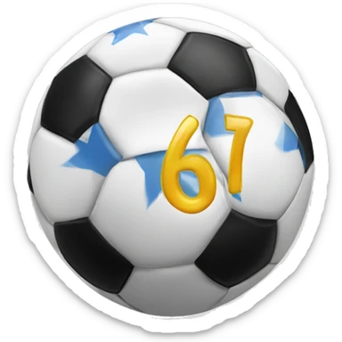 soccer ball and number 70 congratulations sticker