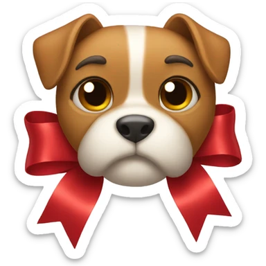 Red bow  sticker