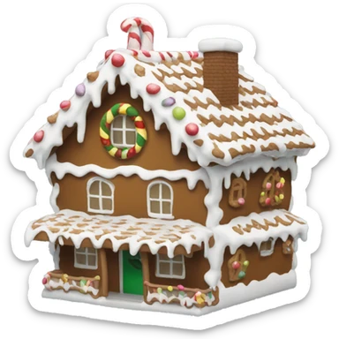 Gingerbreat house sticker