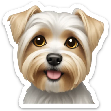 Maltese Yorkie mixed dog sticker