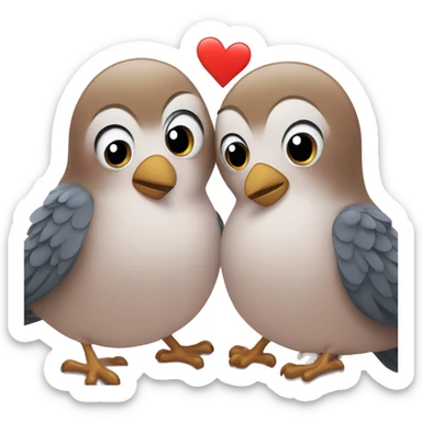 Two birds in love sticker