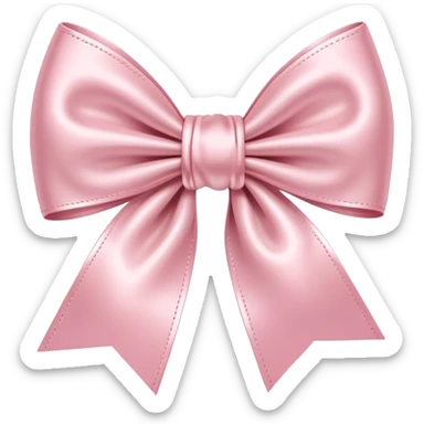 Light pink satin bow sticker