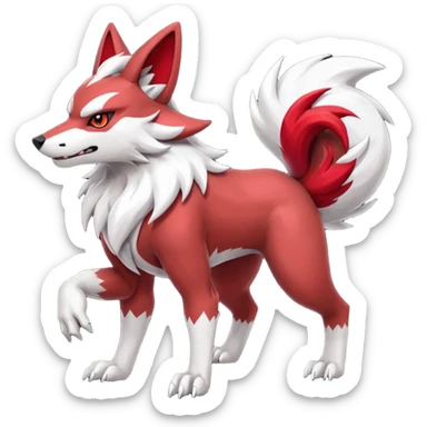 Lycanroc-Zangoose-Zoroark-fusion sticker