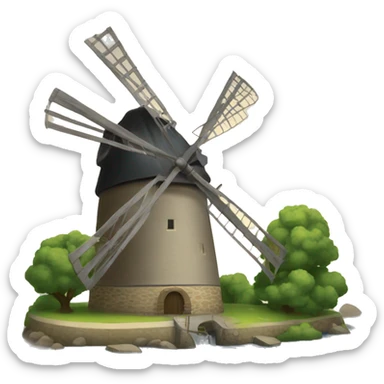 Moulin à vent sticker
