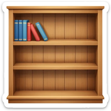 a single-tier bookshelf without books sticker