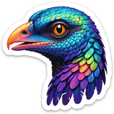 gecko mixed with a crow sticker