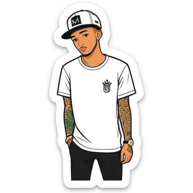 Josh King Madrid Jetset wearing SnapBack sticker
