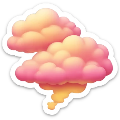 Yellow and pink cloud with golden hour sticker