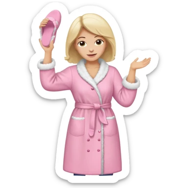 a house slipper thrown by a mother sticker