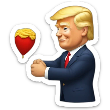 Donald Trump qui fait un doigt d'honneur sticker