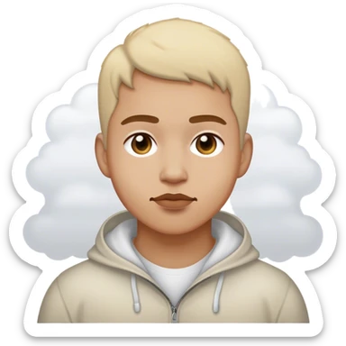 Me with a little white fog  sticker