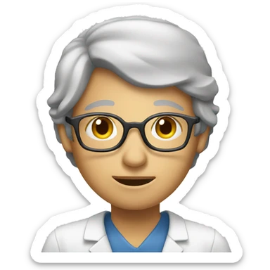 psychologist speaking to a patient sticker