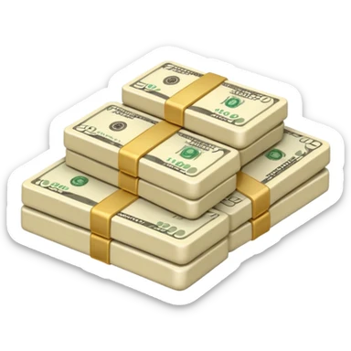 plain ivory money sticker