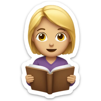 person reading sticker