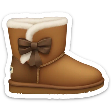 Ugg boots with bows on them (brown) sticker