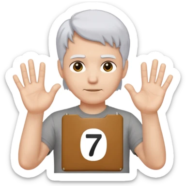 I want my emoji to have white hair and doing the 67 emote and in each hand has 67 sticker
