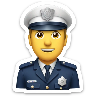 a policeman with the jira software logo as it's head sticker
