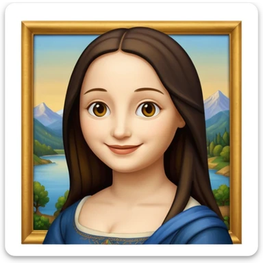 monalisa painting sticker