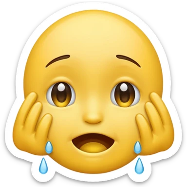 Crying emoji funny sticker