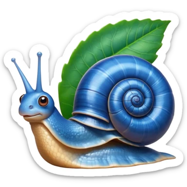 blue garden snail sticker