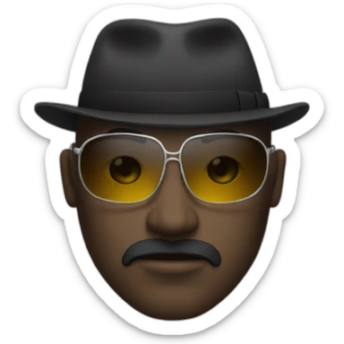 gangster with a mask  sticker