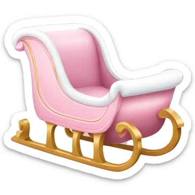 light pink sleigh sticker