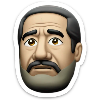 Saddam lays in a Cave sticker