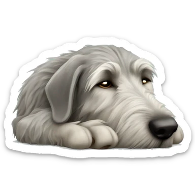 Irish wolfhound dog sleeping curled up sticker