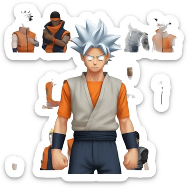 Naruto y goku sticker