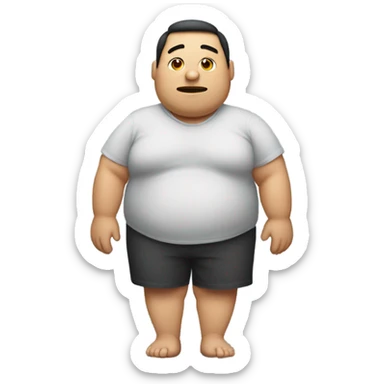 Obese person  sticker