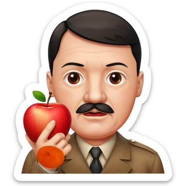 Hitler qui mange une pomme  sticker