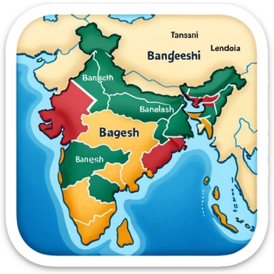 bangladesh in the map sticker