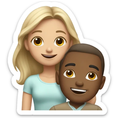 A girl with pops tickle sticker