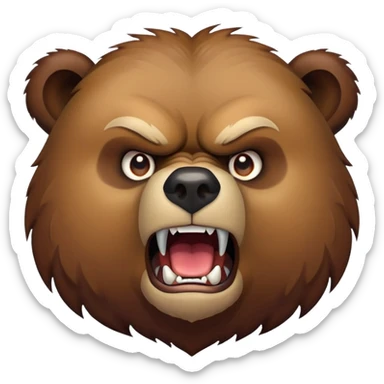 Grizzly bear angry sticker