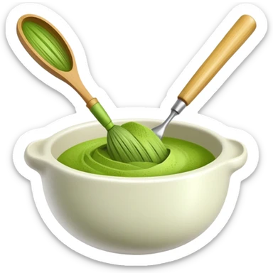 tan matcha whisk  sticker