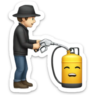 men steal petrol sticker