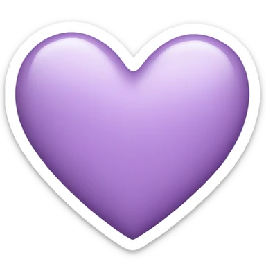 Light Purple Heart with stars  sticker