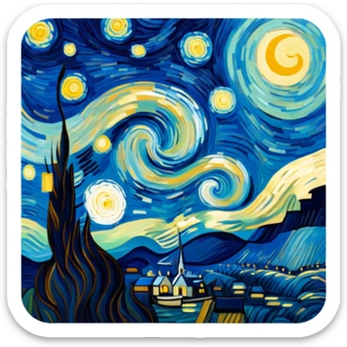 Starry Night sticker