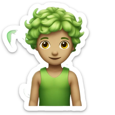 Little Green Fairy Male sticker