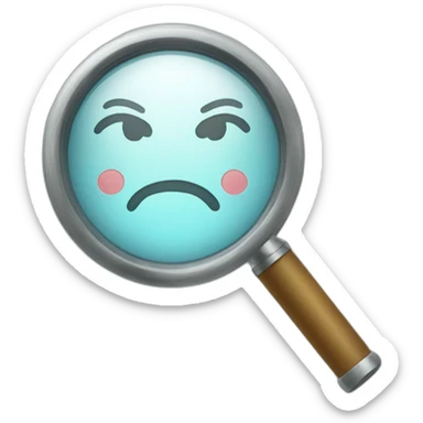 Magnifying glass that gives advice sticker