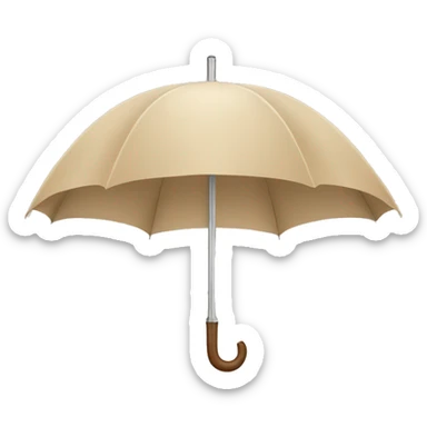 beige umbrella sticker