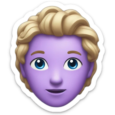 dimension bleue et violette sticker