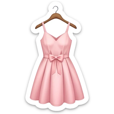 pastel pink spring dress on hanger sticker